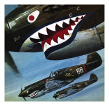 Tigers over Asia Giclee Print by Wilf Hardy