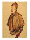 Woman with Bonnet reproduction procédé giclée par Schiele 
