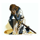 Knight Lamenting Giclee Print by Andrew Howat