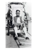 Rickshaw Man at Rest, 1936 Giclee Print by Chinese Photographer 
