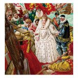 Queen Elizabeth I reproduction procédé giclée par C.l. Doughty
