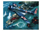 Battle of Midway Giclée-Druck von Wilf Hardy