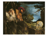 Et in Arcadia Ego reproduction procédé giclée par Guercino (Giovanni Francesco Barbieri) 