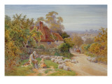 A Rest by the Way Giclee Print by Charles James Adams