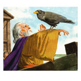 Noah and the Raven Giclee Print by Clive Uptton