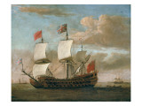 The British Man-O'-War Giclee Print by Willem Van De, The Younger Velde
