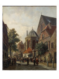 A Dutch Street Scene, 1867 Giclee Print by Adrianus Eversen