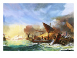 Battle of Salamis reproduction procédé giclée par Andrew Howat
