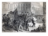 A Belfast Riot Giclee Print by English School 