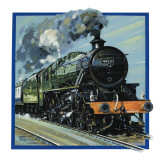 Railway Locomotive Giclee Print by John S. Smith