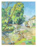 Le village reproduction procédé giclée par Armand Guillaumin