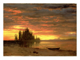 Soleil couchant de Californie reproduction procédé giclée par Albert Bierstadt