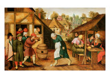 The Egg Dance reproduction procédé giclée par Pieter Bruegel the Younger