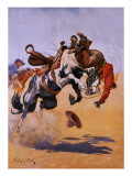 Bucked! Giclee Print by Stanley L. Wood