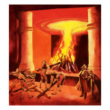 Roaring Fire Giclee Print by Ron Embleton