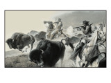 Herd of Buffalo Giclee-trykk av Severino Baraldi Herd of Buffalo Giclee-trykk av Severino Baraldi