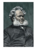 Henrik Ibsen Giclée-Druck von French School 