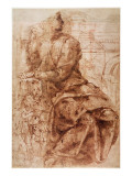 Study of Sibyl reproduction procédé giclée par Michelangelo Buonarroti 