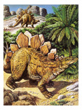 Estegosaurio Lámina giclée por Payne