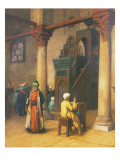 In the Mosque reproduction procédé giclée par Jean Leon Gerome
