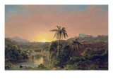 Sunset in Equador Impressão giclée por Frederic Edwin Church
