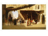 A Cafe in Cairo Reproduction procédé giclée par Charles Theodore Frere