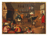 The Monkey Cooks reproduction procédé giclée par David Teniers the Younger