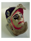 Eagle Warrior Mask Giclee Print by Mexican School 