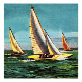 Sailing Boats Giclee Print by McConnell 