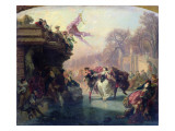 The Skaters Giclee Print by Henri Baron