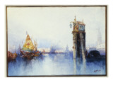 On the Canal, 1896 Giclee Print by Moran 