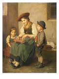 The Zither Player Giclee Print by Franz Von Defregger