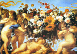 Putti Con Ghirlanda I Poster by C. Maratta