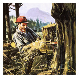 Lumberjack Giclee Print by Gerry Wood