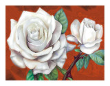 White Roses Posters by M. de Flavis