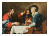 Supper at Emmaus Giclee Print by Bernardo Strozzi