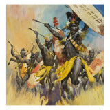 Zulu Warriors Giclee Print by McConnell 