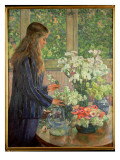 Garden Flowers Giclee Print by Théo van Rysselberghe
