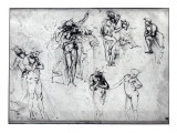Study of Nude Men Giclee Print by Leonardo da Vinci 
