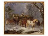 The Woodcutters Giclee Print by John Frederick Herring Snr