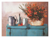 Flowers on a Sideboard II Poster by M. de Flavis