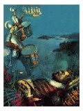 Drake's Drum Giclee Print by John Millar Watt