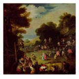 Pygmies at a Fair Giclee-trykk av Faustino Bocchi