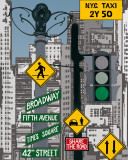 Manhattan Signes II Art by P. Clement