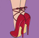 Red Heels Art by E. Serine