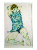 Reclining Girl Giclee-vedos tekijänä Schiele Reclining Girl Giclee-vedos tekijänä Schiele