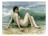 La Vague, 1896 Giclee Print by William Adolphe Bouguereau