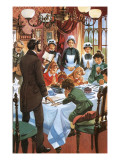 Prières matinales reproduction procédé giclée par Peter Jackson