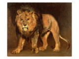 Lion Walking Giclee Print by Theodore Gericault