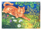Cat Stalking reproduction procédé giclée par Louis Wain